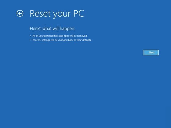 Khôi phục Windows 8 bản quyền trên Laptop Asus về trạng thái ban đầu của nhà sản xuất