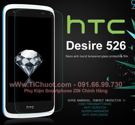 Kính Cường Lực HTC Desire 526 (9H-0.26mm)