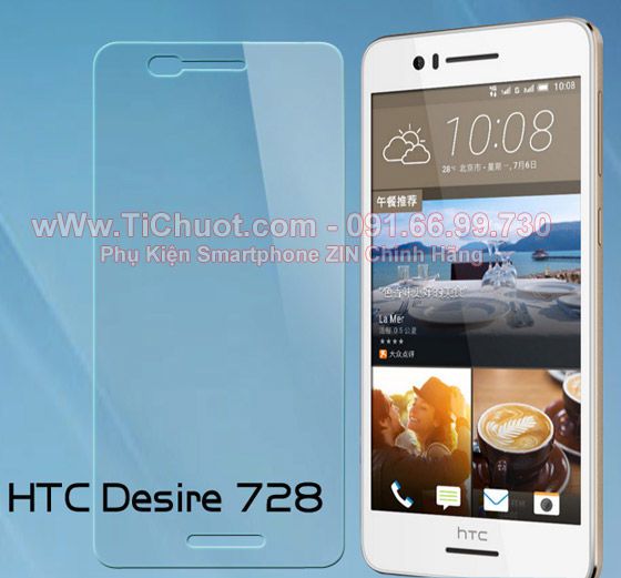Kính Cường Lực HTC Desire 728,728G (9H-0.26mm)
