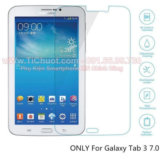 Kính CL MTB Samsung Tab 3 7.0 T211 (9H-0.26mm)