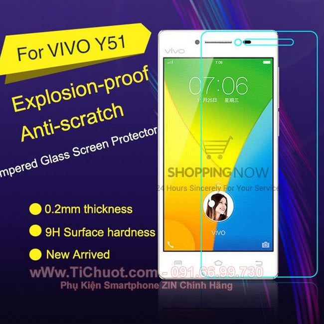 Kính CL VIVO Y51 (9H-0.26mm)