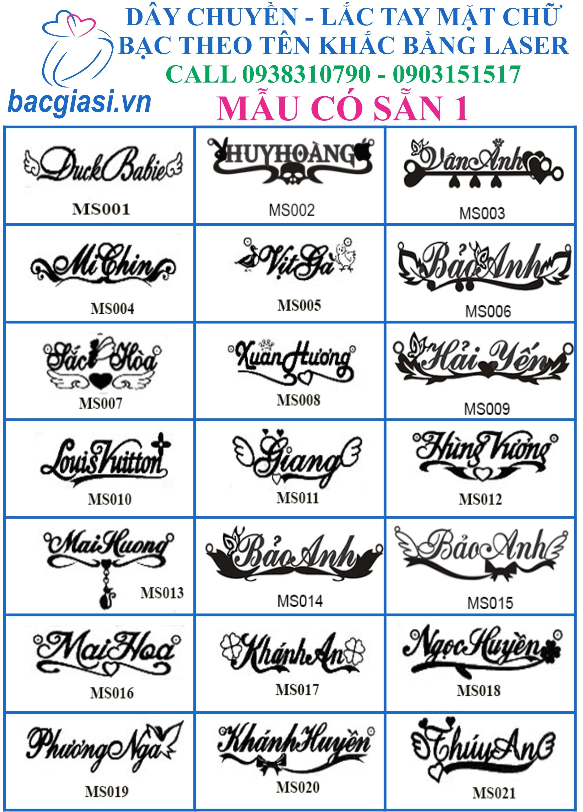 Toàn quốc- Dây chuyền mặt chữ BẠC theo tên cắt bằng laser - 300K - 4