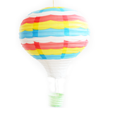 Khinh khí cầu viền sọc cầu vồng 40cm - Hotair balloon lantern Rainbow stripes