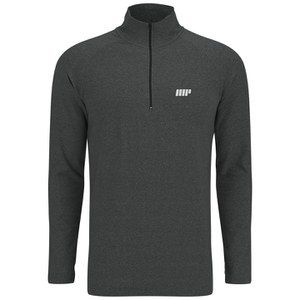 MYPROTEIN MEN'S PERFORMANCE LONG SLEEVE 1/4 ZIP TOP - BLACK