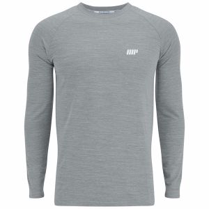 MYPROTEIN MEN'S PERFORMANCE LONG SLEEVE TOP - GREY MARL