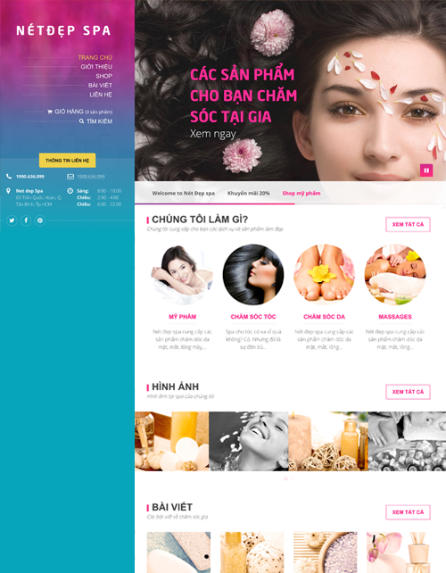 Mẫu website net dep spa net dep spa