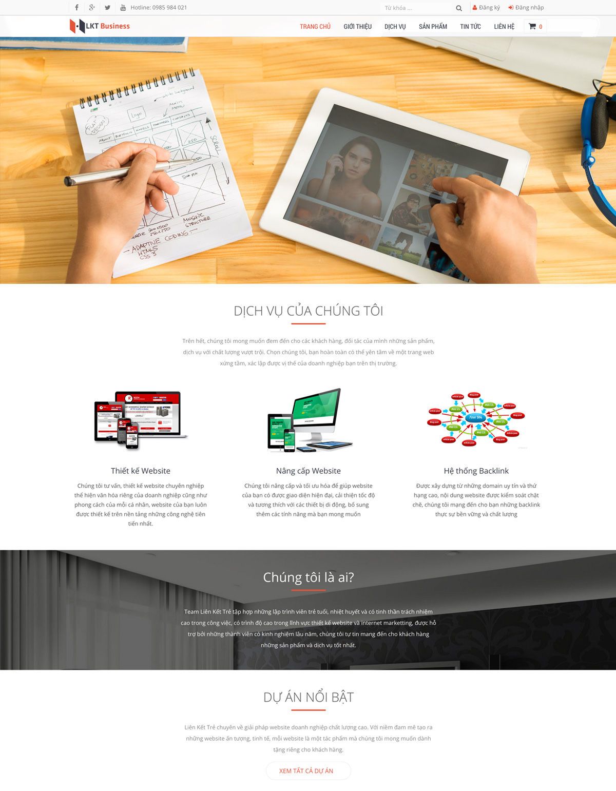 Mẫu website lkt business