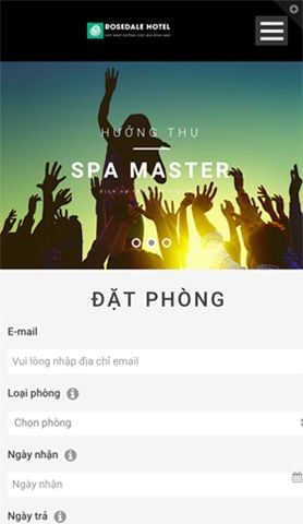 Mẫu website rosedale hotel