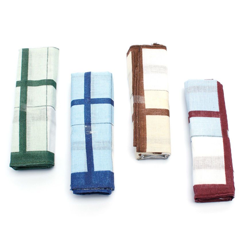 Khăn tay nam bằng cotton 4 cái