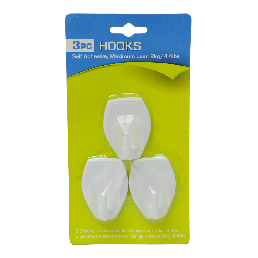 Móc Dính Tường Trắng 5cm 3 cái