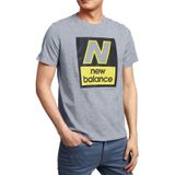  New Balance - Áo Thun Thể Thao Nam Thời Trang T-Shirt AMLT5201HG (Xám phối Vàng) 