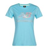  New Balance - Áo Thun Thể Thao Nữ Thời Trang T-Shirt AWLT5234SSP (Xanh Ngọc phối Hồng) 