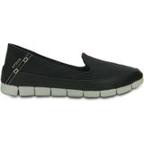  Crocs - Giày Lười Nữ Stretch Sole Skimmer Black/Light Grey (Đen) 