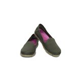  Crocs - Giày Lười Nữ Stretch Sole Skimmer Dusty Olive/Cobblestone (Xám) 