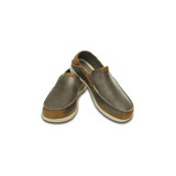  Crocs - Giày Lười Nam Walu Express Leather 201362-2T6 (Xám-Nâu) 