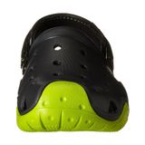  Crocs - Giày lười nam Swiftwater Clog M Black Volt Green 202251-09W (Đen xanh lá) 