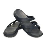  Crocs - Giày xăng đan nữ Meleen Twist Sandal Navy Storm 202497-4DF (Đen) 