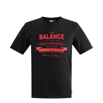  New Balance - Áo Thun Thể Thao Nam Thời Trang (Đen Phối Đỏ) 