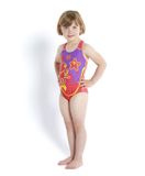  Speedo - Đồ Bơi Bé Gái Monokini 8-09215A686 Seasquad Placement 1 Piece Pink/Purple 