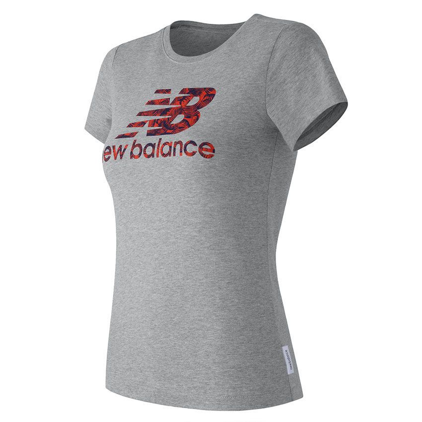  New Balance - Áo thể thao thời trang nữ W GTEE LEAF TEE EWT61740HGR (Xám) 