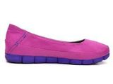  Crocs - Giày Lười Nữ Stretch Sole Flat Vibrant Violet/Ultraviolet (Hồng Phối Tím) 