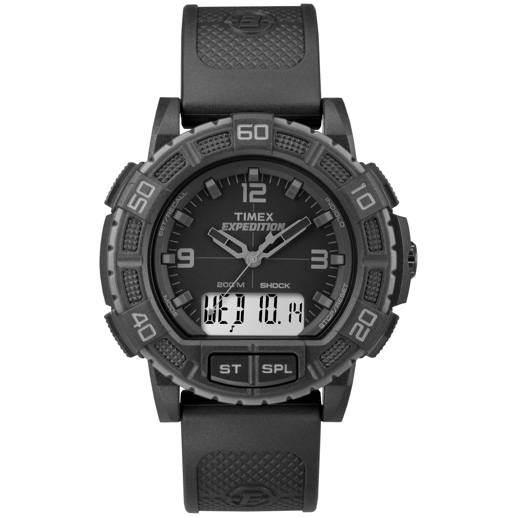  Timex - Đồng Hồ Thể Thao Nam Dây Cao Su TW4B00800 Expedition® Double Shock (Đen) 