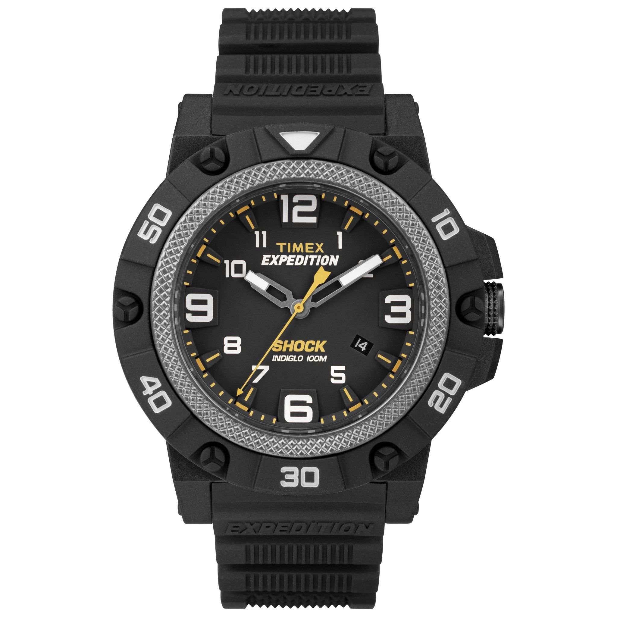  Timex - Đồng Hồ Thể Thao Nam Dây Cao Su TW4B01000 Expedition® Field Shock (Đen) 