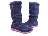  Crocs - Adela Suede Giày Cổ Cao Boot W-Nautical Navy/Party Pink Nữ 