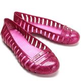  Crocs - Adrina II Glitter Giày Búp Bê Flat GS Fuchsia/Party Pink Bé Gái 