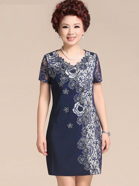 mẫu áo đầm trung niên 01