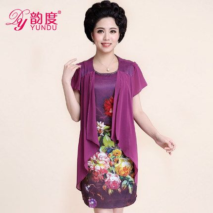 mẫu áo đầm trung niên 06
