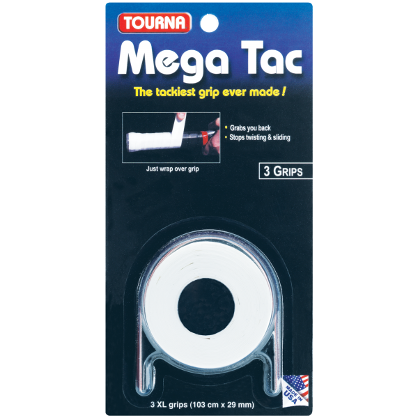 Quấn cán Made in Usa -TOURNA MEGA TAC X3 White - Quấn cán cuộn 3 trắng (MT-W)