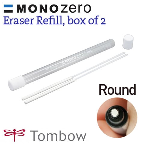 Ruột gôm thay thế Tombow Mono Zero, đầu tròn
