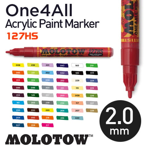 Bút marker Molotow One4All Acrylic Paint, nét 2 mm