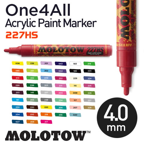 Bút marker Molotow One4All Acrylic Paint, nét 4 mm