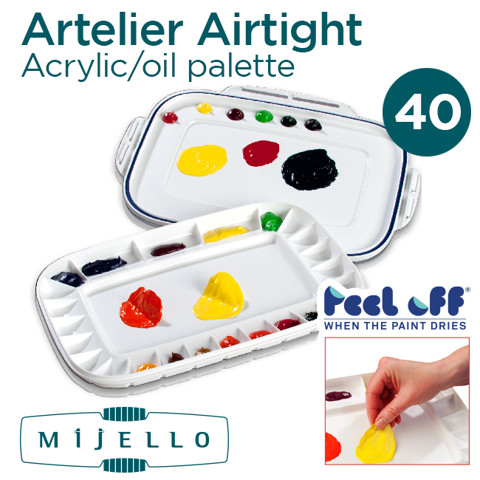 Bảng pha màu Mijello - Artelier Airtight PEEL-OFF Paint Palette