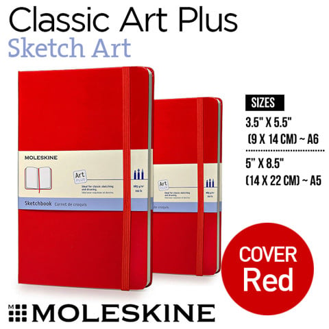 Sổ Moleskine Classic Notebooks, Sketch Art - Red cover