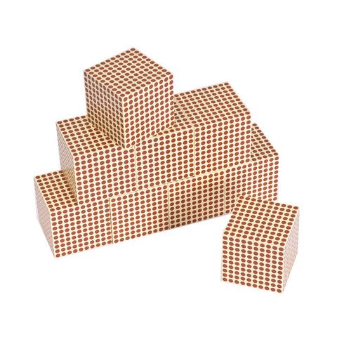 9 Khối gỗ học Toán<br>9 Wooden Thousand Cubes