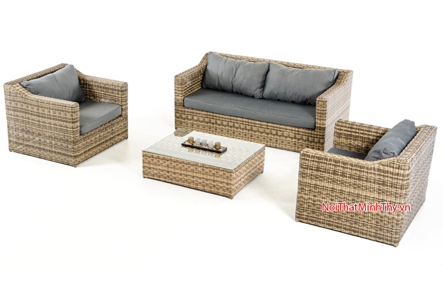 sofa mây nhựa