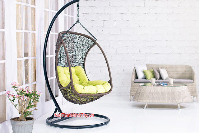 xích đu nhựa giả mây
