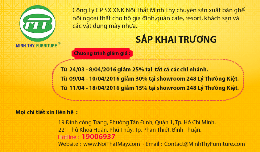 khai trương minh thy furniture