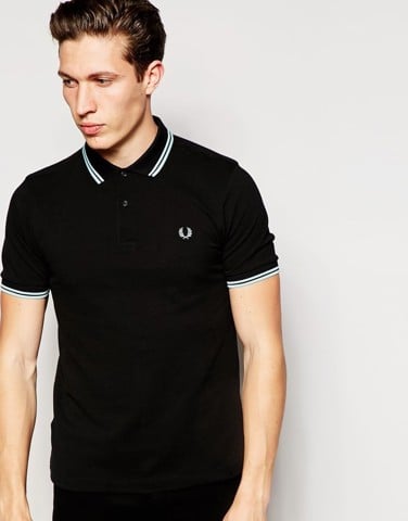Fred Perry Polo Shirt with Twin Tip Slim Fit
