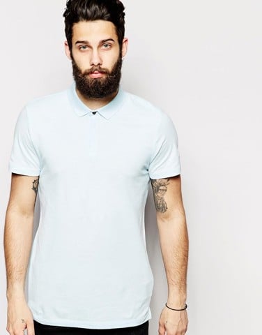 New Look Polo Shirt in Light Blue