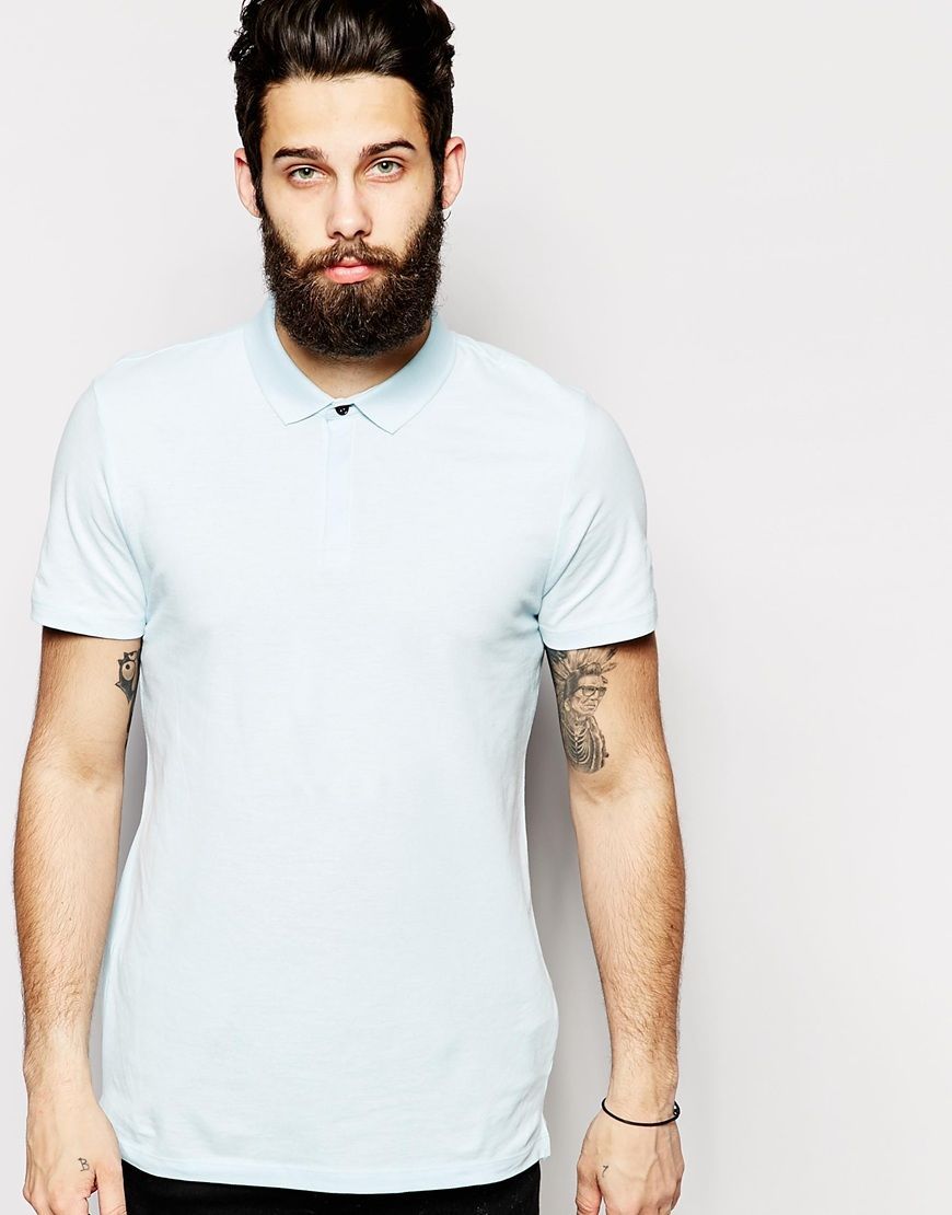 New Look Polo Shirt in Light Blue