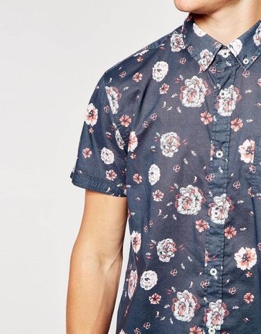 Jack & Jones Short Sleeve Shirt with All Over Floral Print
