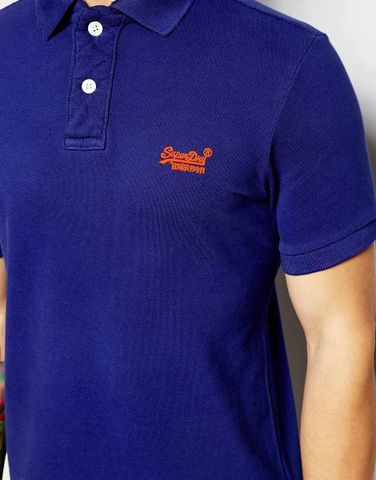 Superdry Classic Pique Polo Shirt with Sleeve Embroidery