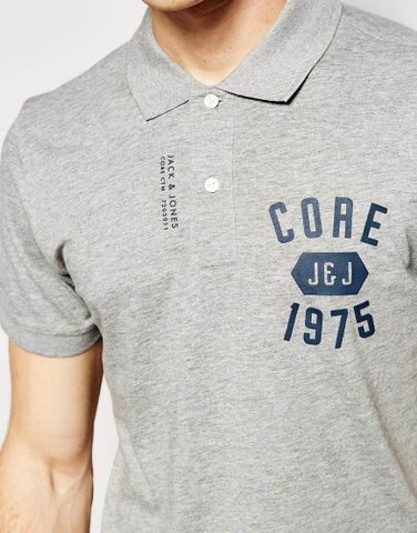 Jack & Jones Polo Shirt with Jack & Jones Chest Print