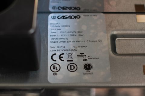 tem phụ máy pha cà phê Casadio Dieci A1