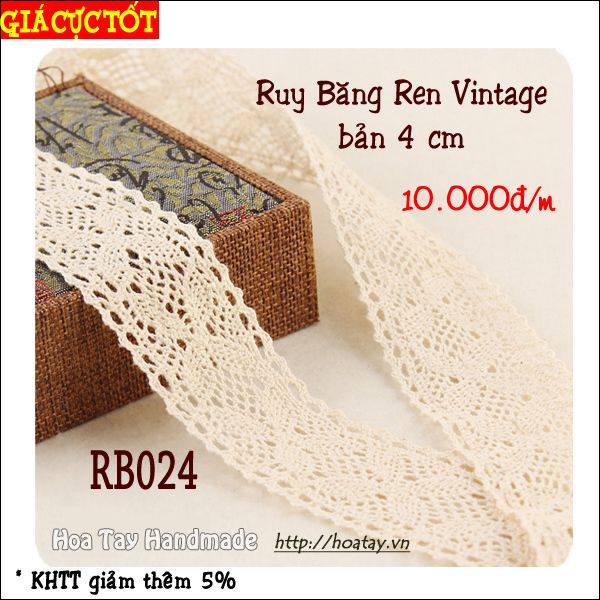 Ruy Băng Ren Vintage 4cm RB024