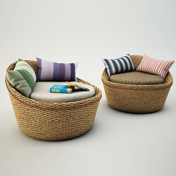  Round Rattan Chair M & Veins 